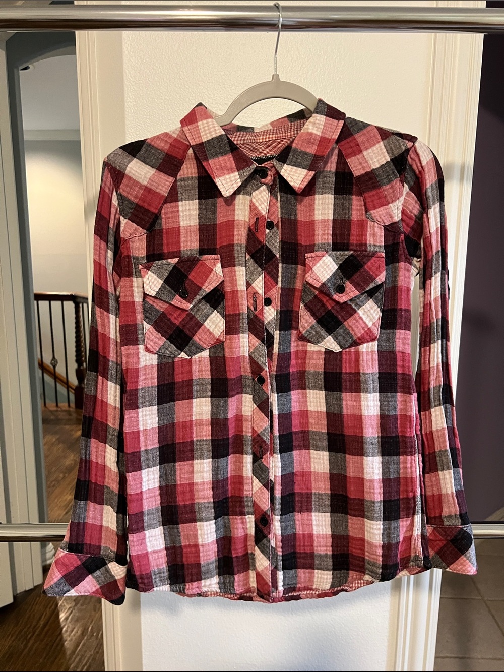 Rails Red White and Black Plaid Button-Up Shirt by Rails